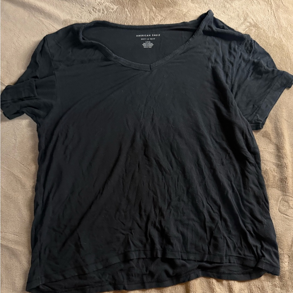 American Eagle Outfitters Black Short Sleeve Tee